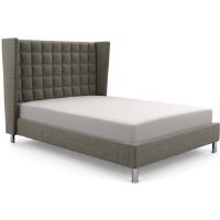 Canora Grey Hart Bridgeholme Upholstered Bed Frame Grey/Wool Single (3')
