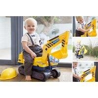 Rexco Children'S Ride-On Push-Along Yellow Digger Toy
