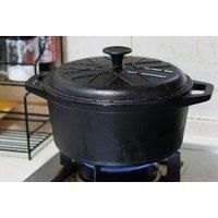 Cast Iron Non Stick Cooking Stock Pot With Lid