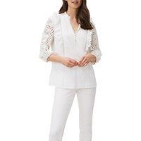 Phase Eight Willa Broderie Blouse White NEW