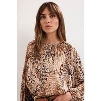 Phase Eight Women's Rafaella Shell Print Blouse in Natural | Size: 10