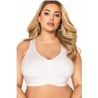 Yours Women's White Front Fastening Bra Plus Size Curve White Size