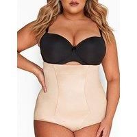 Yours Curve Womens Plus Size Satin Control High Waisted Full Brief
