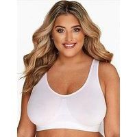 Yours Women's White Seamless NonPadded Bra Plus Size Curve White Size