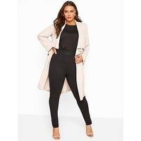 Yours Women's Black Ponte Stretch Trousers Plus Size Curve Black Size