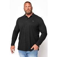 BadRhino Big & Tall Long Sleeve Core Polo Shirt - Men/'s - M to 8XL Black