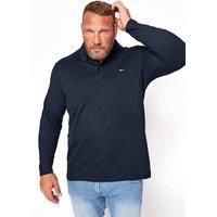 BadRhino Men's  Navy Essential Long Sleeve Polo Shirt M to 8XL Navy Size