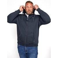 BadRhino Men's  Big & Tall Black Essential Zip Through Hoodie M to 8XL Black