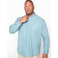 BadRhino Men's  Blue Cotton Poplin Long Sleeve Shirt M to 8XL Blue Size