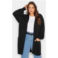 Yours Clothing Womens Plus Size  Balloon Sleeve Fine Knit Cardigan