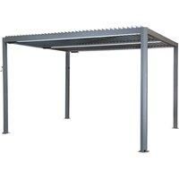 Kettler Panalsol Premium Louvre Aluminium 3 x3.6m w/ Remote Control Led Lights Grey