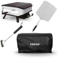 Kettler Cozze 13" Electric Pizza Oven w/ Pizza Stone and Door, Cover, Pizza Paddle Medium, Grill Brush
