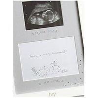 Mamas & Papas Baby Forever Treasured Double Scan Photo Frame Keepsake Gift, Cream