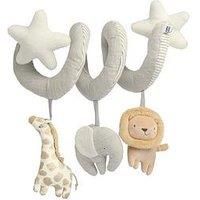 Mamas & Papas Baby/Toddler Soft Toy - Giraffe Elephant Lion Travel Spiral - Welcome to The World, Grey