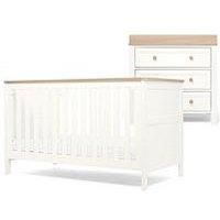 Mamas & Papas Wedmore 2 Piece Cotbed Set - White/Natural