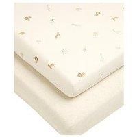 Mamas & Papas 2 Cot/Bed Fitted Sheets - Born To Be Wild
