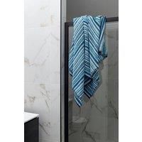 Christy Carnaby Stripe Bath Towel, Blue