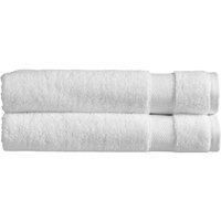 Christy Refresh Bath Towels | Set of 2 | Quick Dry | Tonal and Stylish | Soft Plush Large Bathroom Towels | Absorbent Shower Towels | 100% Cotton 550GSM | Machine Washable | White