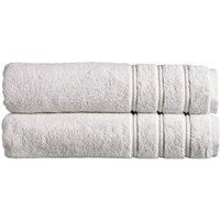 Christy Antalya Large Bath Sheets | Set of 2 | 100% Turkish Cotton | 600GSM | Soft Plush Luxury Bath Towels | 90 cm x 150 cm | Quick Dry | Lunar Grey