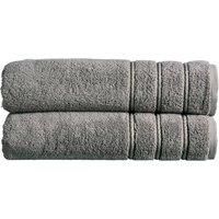 Christy Antalya Large Bath Sheets | Set of 2 | 100% Turkish Cotton | 600GSM | Soft Plush Luxury Bath Towels | 90 cm x 150 cm | Quick Dry | Storm Grey
