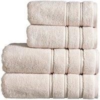 Christy Antalya Large Bath Towels | Set of 4 | 100% Turkish Cotton | 600GSM | Soft Plush Luxury Towel Set | Bath Towel (70 cm x 125 cm) x 2 & Hand Towel (50 cm x 90 cm) x 2 | Quick Dry | Pumice Beige