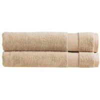 Christy Refresh Cotton Bath Towels | Set of 2 | Quick Dry | Tonal and Stylish | Soft Plush Large Bathroom Towels | Absorbent Shower Towels | 100% Cotton 550GSM | Machine Washable | Driftwood