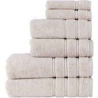 Christy Antalya Large Bath Towels | Set of 6 | 100% Turkish Cotton | 600GSM | Soft Plush Luxury Towel Set | 2 Bath Towels 2 Hand Towels 2 Face Cloths | Quick Dry | Pumice Beige