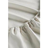 Christy 500TC Single Fitted Sheet | Premium Sateen | Timeless Design | Super Soft and Silky Finish | Parchment