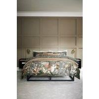CHRISTY 'Botanical' 100% Cotton Reversible Floral Duvet Set in Dark Green | Size: Double