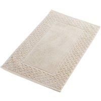 Christy Trellis Bath Mat | Set of 1 | Strong, Silky | Heavyweight 625GSM Bathroom Rug | Sculpted Design | Oak Beige