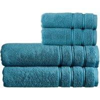 Christy Antalya Bath Sheets Set | 4 Piece | 100% Turkish Cotton | 600GSM | Soft Plush Luxury Towel Set | 2 Bath Sheets 2 Hand Towels | Quick Dry | Jade Teal