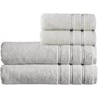 Christy Antalya Bath Sheets Set | 4 Piece | 100% Turkish Cotton | 600GSM | Soft Plush Luxury Towel Set | 2 Bath Sheets 2 Hand Towels | Quick Dry | Lunar Grey