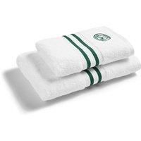 Wimbledon Gym Towel Gift Bundle | Baseline Set | 2 Pieces | Quick Dry | 1 Hand 1 Bath Towel | Official 2025 Tennis Championships Merchandise | Green and White