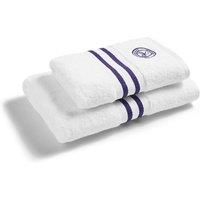 Wimbledon Gym Towel Gift Bundle | Baseline Set | 2 Pieces | Quick Dry | 1 Hand 1 Bath Towel | Official 2025 Tennis Championships Merchandise | Purple and White