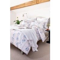 CHRISTY 'Austin Roses' Vintage Rose Design Reversible Cotton Duvet Set in Blue | Size: Super King