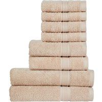CHRISTY 'Serene' Pastel 100% Combed Cotton 8 Piece Towel Bundle in Beige