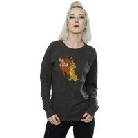 Disney Women/'s Classic Simba, Timon And Pumbaa Sweatshirt X-Large Light Graphite