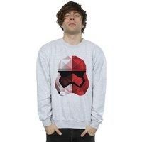 Star Wars Men/'s The Last Jedi Stormtrooper Red Cubist Helmet Sweatshirt X-Large Sport Grey
