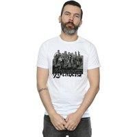 Marvel Men/'s Avengers Mono Team Art T-Shirt Medium White