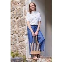 Emma Women's Short Sleeve Embroidered Cotton Shirt