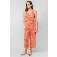 Lily & Me Womens Allium Jumpsuit Stipple | V-neck Sleeveless 100% Organic Cotton