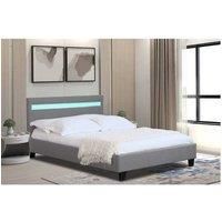 Fabric Prado Bed With Led Headboard With Optional Mattress