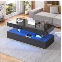 Orla Sleek High Gloss Coffee Table With Led