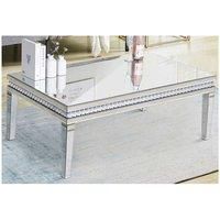 Mirrored Coffee Table With Crystal Detail
