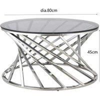 Spiral Design Glass Topped Coffee Table