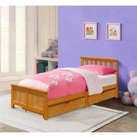 SleepOn Sleep on Banwell 3Ft Caramel Wooden Bedframe With 2 Pull Out Drawers