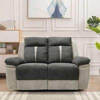 Sleepon Fabric Manual Recliner 2 Seater Sofa, Grey
