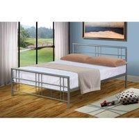 SleepOn Single Metal Bed Frame In Silver