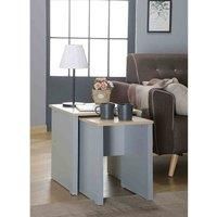 SleepOn Wooden Nest Of Tables Available In Grey/Oak