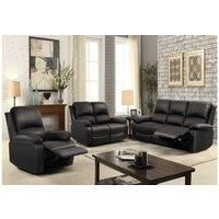 Faux Leather Recliner Sofa Set - Grey